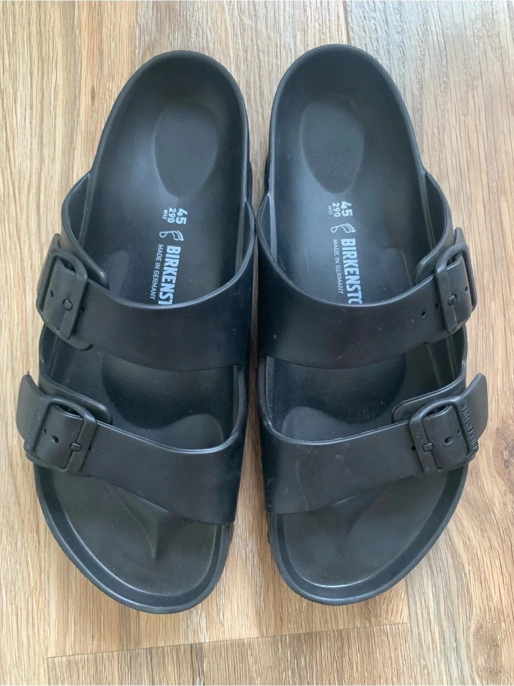 Birkenstock Women's Arizona Essentials EVA Sandals Black Size 45 US 12-12.5